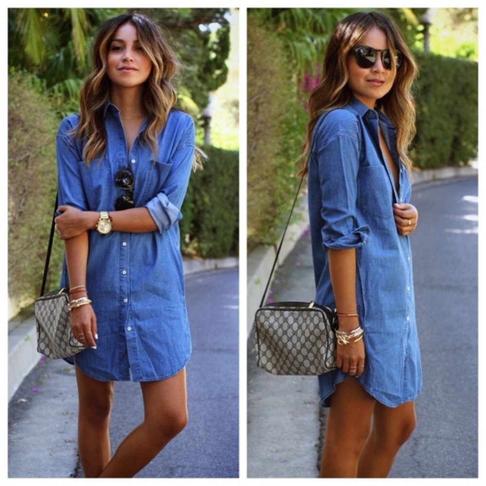 Ci Sono chambray shirt dress